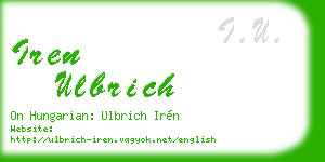 iren ulbrich business card