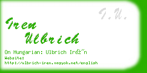 iren ulbrich business card